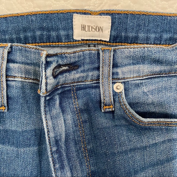 HUDSON BARBARA DISTRESSED SKINNY JEANS SZ 27 - Picture 4 of 9